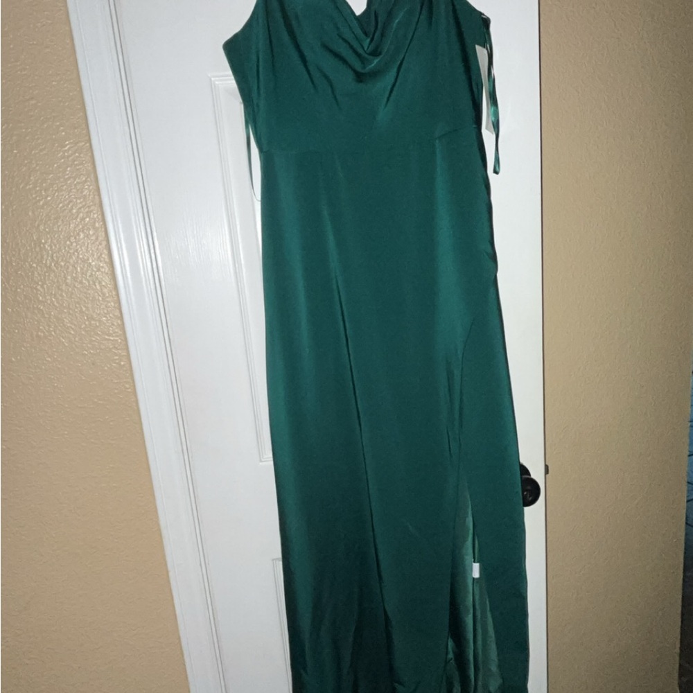 Chic One Shoulder Green Dress